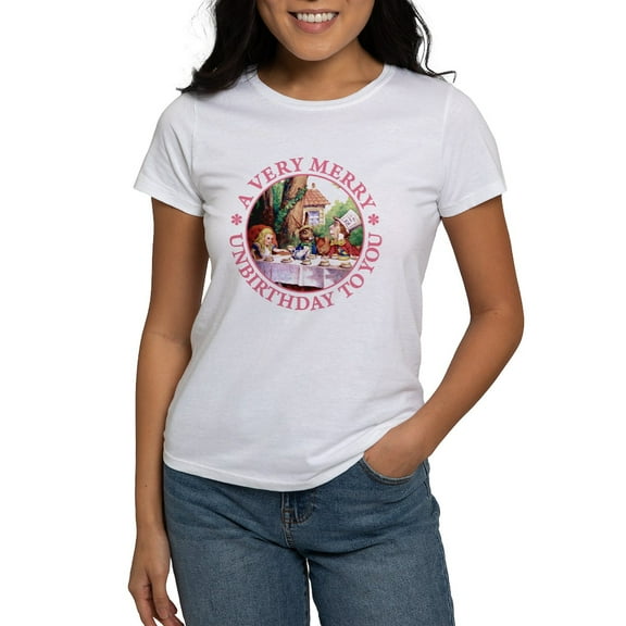 CafePress - A Very Merry Unbirthday To You Women's T Shirt - Women's Classic T-Shirt