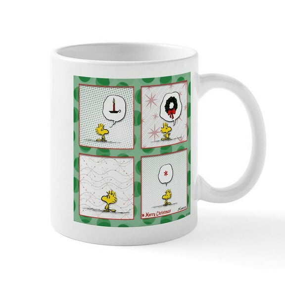 CafePress - A Very Woodstock Christmas Mug - 11 oz Ceramic Mug - Novelty Coffee Tea Cup