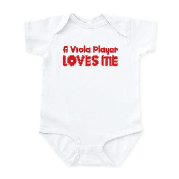 CafePress - A Viola Player Loves Me Infant Bodysuit - Baby Light Bodysuit, Size Newborn - 24 Months