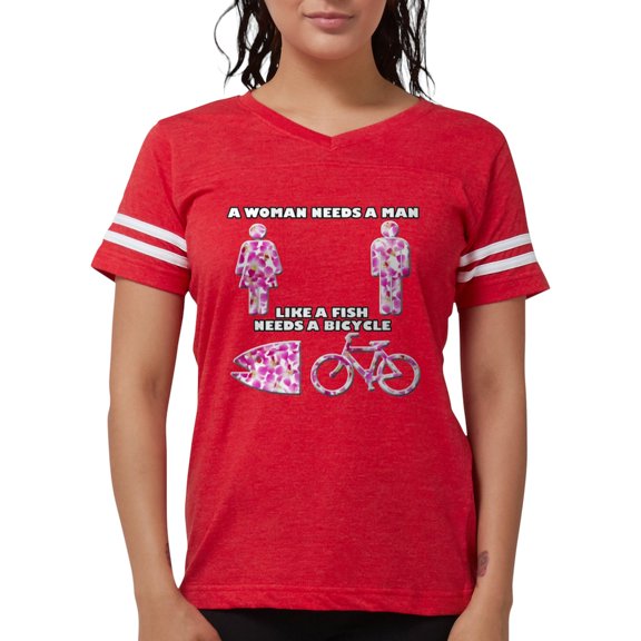 CafePress - A Woman Needs A Man... T Shirt - Womens Football Shirt