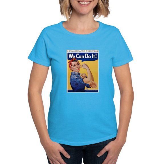 CafePress - A Womans Place Is In Her Union T Shirt - Women's Traditional Fit Dark T-Shirt