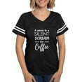 thumbnail image 1 of CafePress - A Yawn Is A Silent Scream For Coffee T Shirt - Womens Football Shirt, 1 of 4