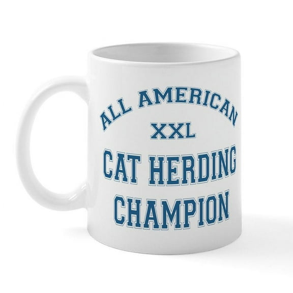 CafePress - AA Cat Herding Champion Mug - 11 oz Ceramic Mug - Novelty Coffee Tea Cup