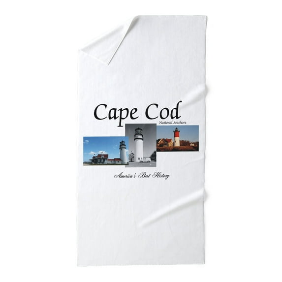 CafePress - ABH Cape Cod Americasbesthistory.Com - Large Beach Towel, Soft 30"x60" Towel with Unique Design