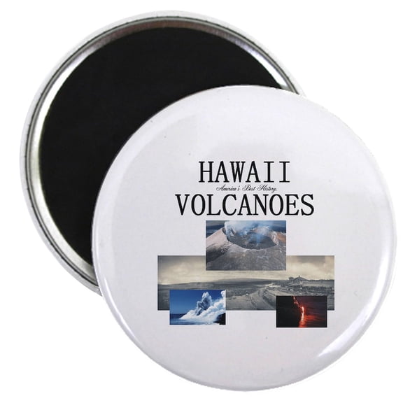 CafePress - ABH Hawaii Volcanoes Magnet - 2.25" Round Magnet, Refrigerator Magnet, Button Magnet Style