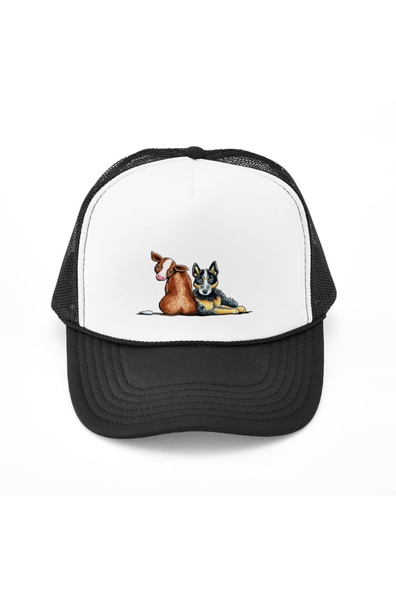 - ACD And Cow - Adjustable Unisex Printed Trucker Hat with Mesh Back