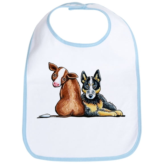 CafePress - ACD And Cow Bib - Cute Cotton Cloth Baby Bib, Toddler Bib