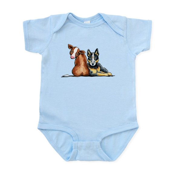 CafePress - ACD And Cow Body Suit - Baby Light Bodysuit, Size Newborn - 24 Months