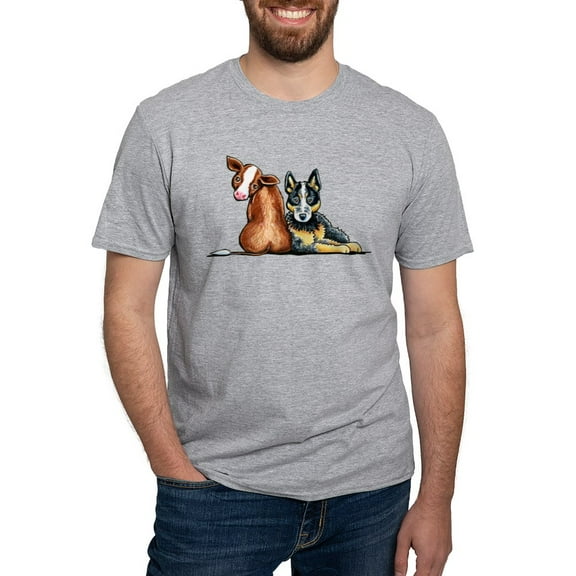 CafePress - ACD And Cow T Shirt - Fitted T-Shirt, Vintage Fit Soft Cotton Tee