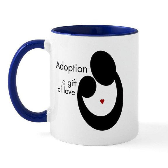 CafePress - ADOPTION GIFT OF LOVE Mug - 11 oz Ceramic Mug - Novelty Coffee Tea Cup