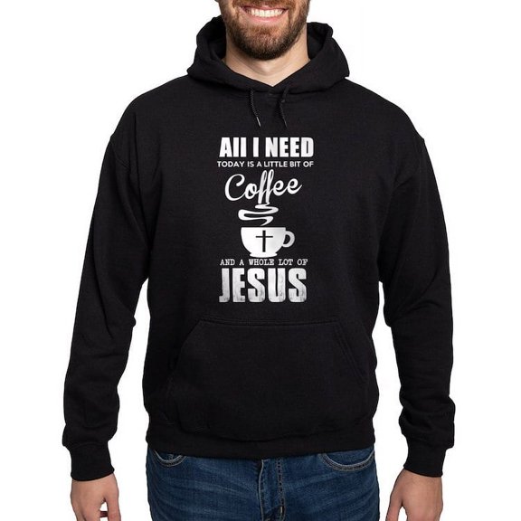 CafePress - AII I NEED COFFEE WITH LOT OF JESUS Sweatshirt - Pullover Hoodie, Classic, Comfortable Hooded Sweatshirt