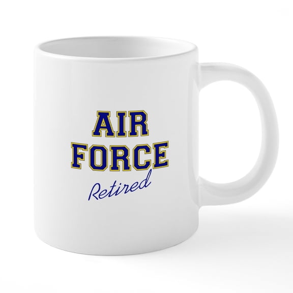CafePress - AIR FORCE RETIRED Mugs - 20 Oz White Ceramic Mega Mug