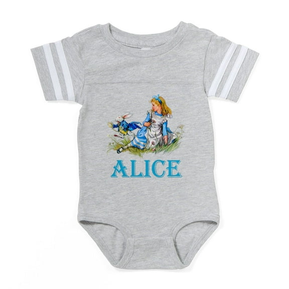CafePress - ALICE_BLUE Copy - Cute Infant Baby Football Bodysuit