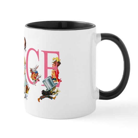 CafePress - ALICE & FRIENDS IN WONDERLAND Mug - 11 oz Ceramic Mug - Novelty Coffee Tea Cup