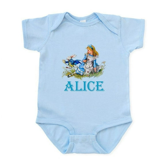 CafePress - ALICE IN WONDERLAND BLUE Infant Bodysuit - Baby Light Bodysuit, Size Newborn - 24 Months