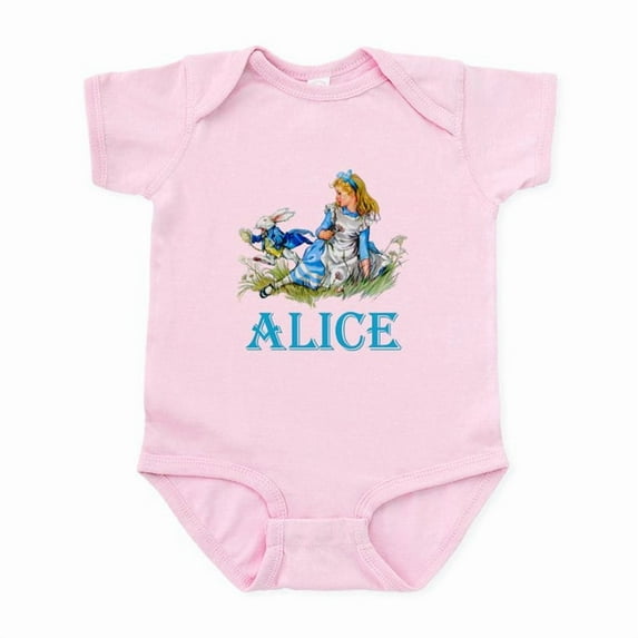 CafePress - ALICE IN WONDERLAND BLUE Infant Bodysuit - Baby Light Bodysuit, Size Newborn - 24 Months