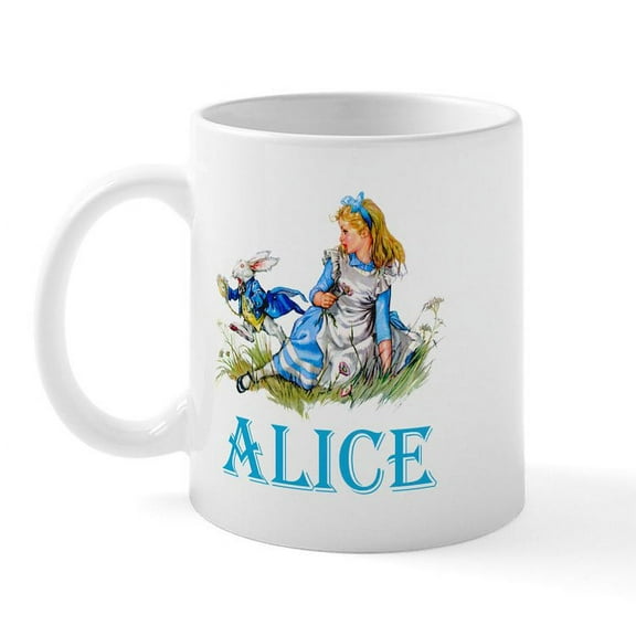 CafePress - ALICE IN WONDERLAND BLUE Mug - 11 oz Ceramic Mug - Novelty Coffee Tea Cup