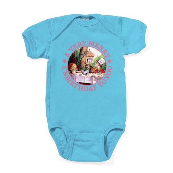 CafePress - ALICE MAD HATTER Unbirthday Pink Copy Baby Bod - Cute Infant Bodysuit Baby Romper - Size Newborn - 24 Months