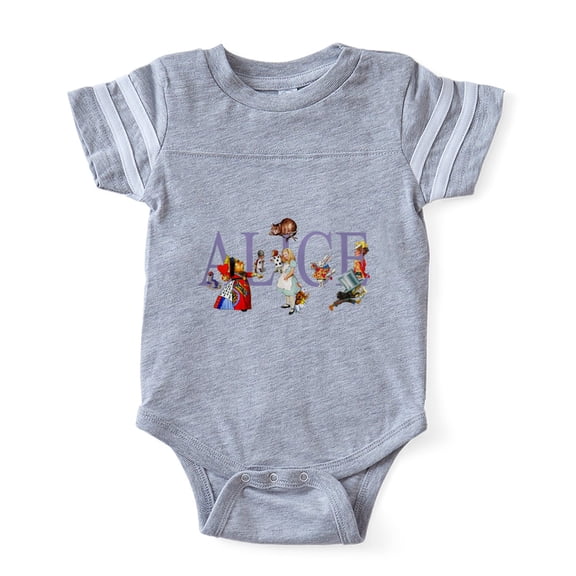 CafePress - ALICE _Purple_Special_FINAL - Cute Infant Baby Football Bodysuit