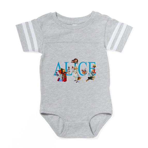 CafePress - ALICE__SPECIAL_FINALX Copy - Cute Infant Baby Football Bodysuit