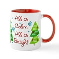 thumbnail image 1 of CafePress - ALL IS CALM Mugs - 11 oz Ceramic Mug - Novelty Coffee Tea Cup, 1 of 6