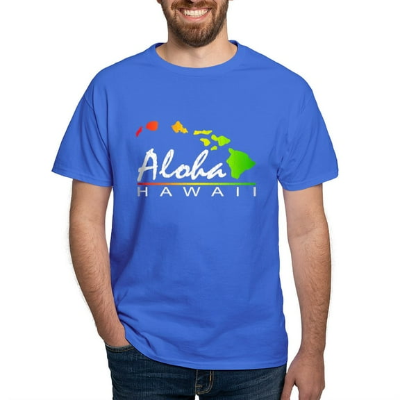 CafePress - ALOHA Hawaii (Distressed Design) T Shirt - Men's Classic Graphic Cotton T-Shirt