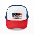 thumbnail image 1 of CafePress - AMERICA FIRST! USA Flag - Adjustable Unisex Printed Trucker Hat with Mesh Back, 1 of 10
