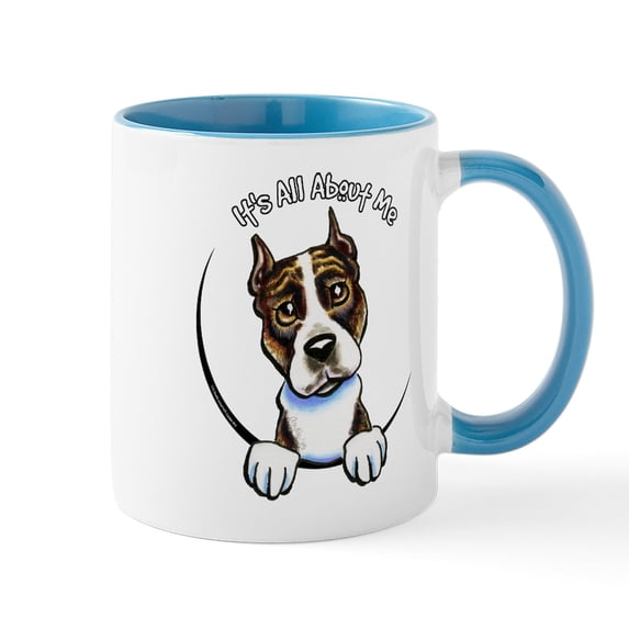 CafePress - AMSTAFF Brindle IAAM Mugs - 11 oz Ceramic Mug - Novelty Coffee Tea Cup