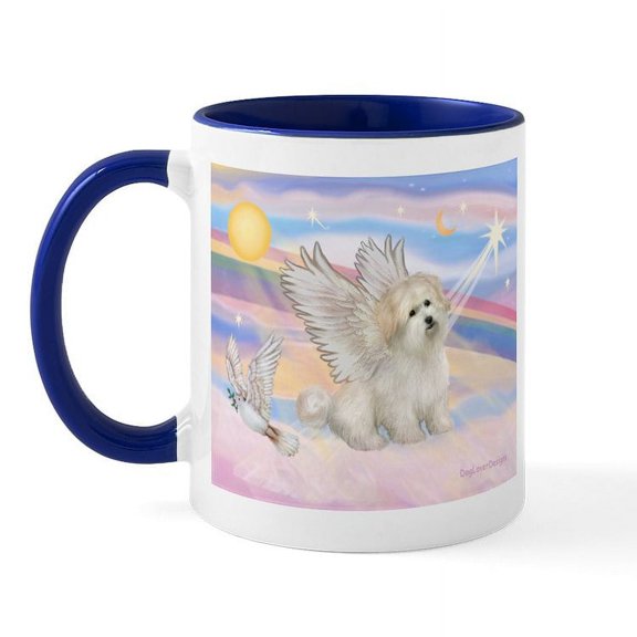 CafePress - ANGEL IN CLOUDS /Coton De Tulear Mug - 11 oz Ceramic Mug - Novelty Coffee Tea Cup