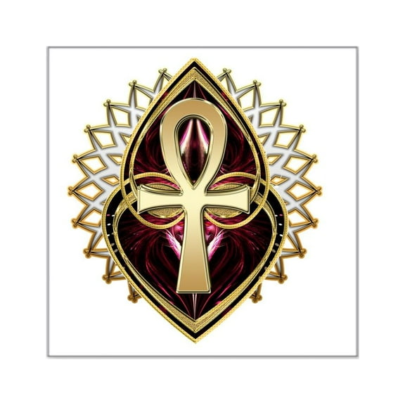CafePress - ANKH LOVE1 Square Sticker 3 X 3 - Square Sticker 3" x 3"