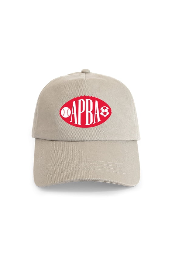 - APBA Logo Cap - Adjustable 100% Brushed Unisex Casual Cotton Baseball Cap, Beige, 1