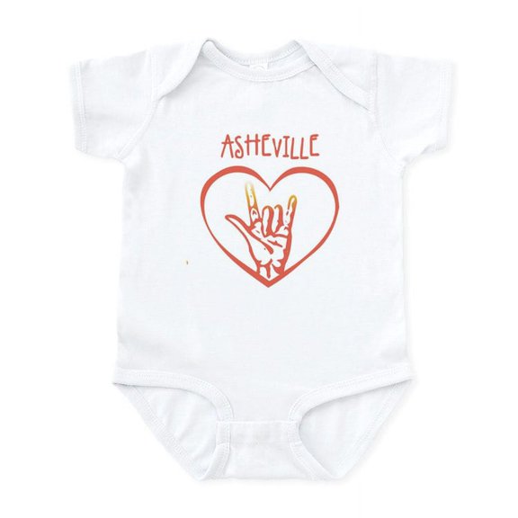 CafePress - ASHEVILLE (Hand Sign) Infant Bodysuit - Baby Light Bodysuit, Size Newborn - 24 Months