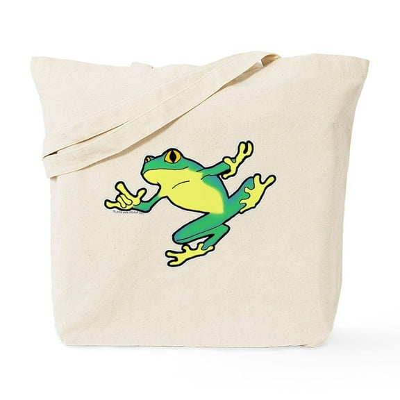 CafePress - ASL Frog In Flight Tote Bag - Unisex Canvas Tote Bag, Beige, 1-Piece