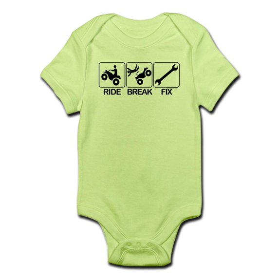 CafePress - ATV, Ride, Break, Fix. ATV Infant Bodysuit - Baby Light Bodysuit