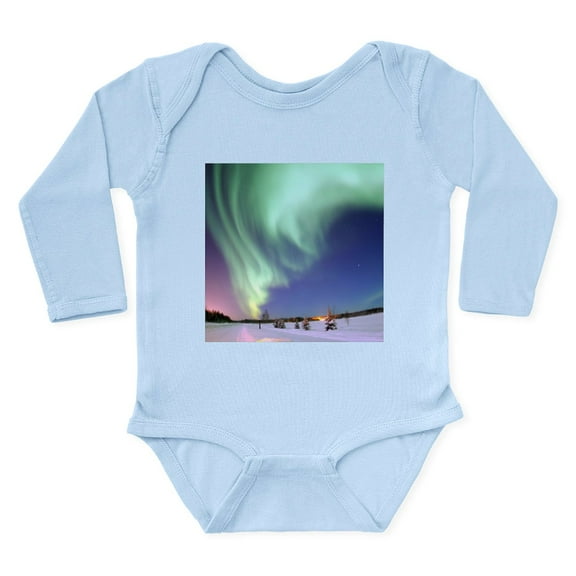 CafePress - AURORA BOREALIS Body Suit - Long Sleeve Cotton Baby Bodysuit