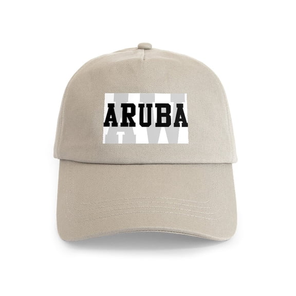 CafePress - AW Aruba Cap - Adjustable 100% Brushed Unisex Casual Cotton Baseball Cap, Beige, 1