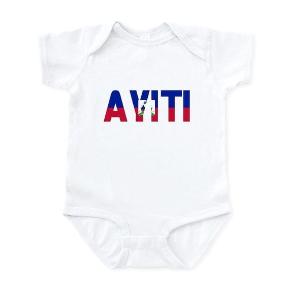 CafePress - AYITI FLAG CREOLE Infant Bodysuit - Baby Light Bodysuit, Size Newborn - 24 Months