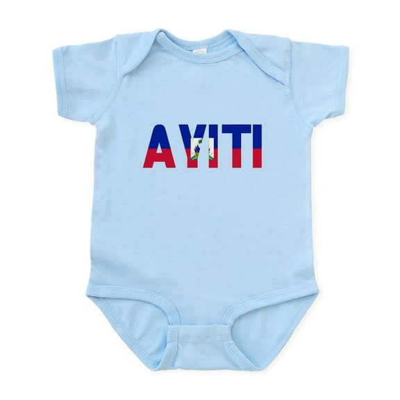 CafePress - AYITI FLAG CREOLE Infant Bodysuit - Baby Light Bodysuit, Size Newborn - 24 Months
