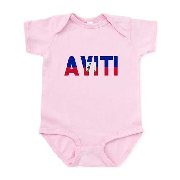 CafePress - AYITI FLAG CREOLE Infant Bodysuit - Baby Light Bodysuit, Size Newborn - 24 Months