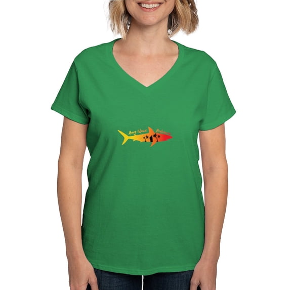 CafePress - Abaco Island Bahamas T Shirt - Women's V-Neck Dark T-Shirt