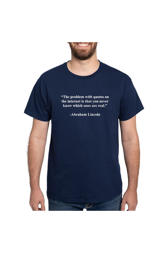 - Abraham Lincoln Internet Quote T Shirt - Men's Classic Graphic Cotton T-Shirt