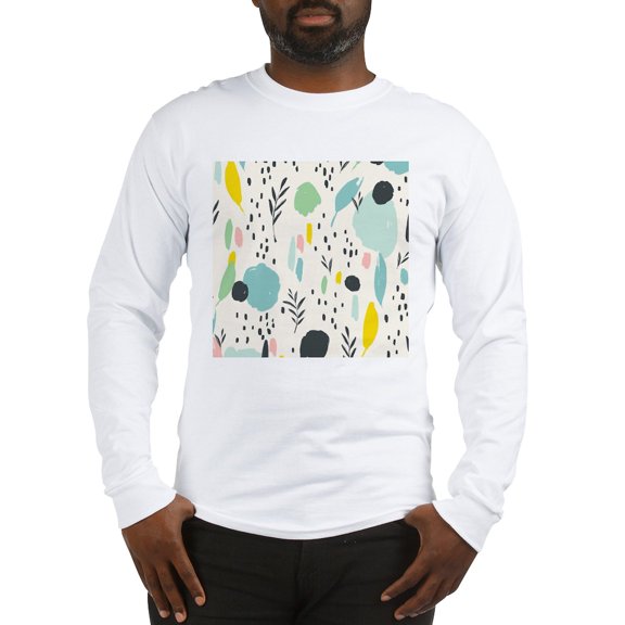 CafePress - Abstract Colorful Flowers Patt Long Sleeve T Shirt - Unisex Cotton Long Sleeve T-Shirt