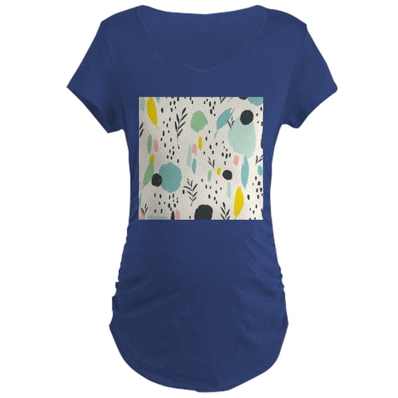 CafePress - Abstract Colorful Flowers Patter Maternity T Shirt - Maternity Dark T-Shirt