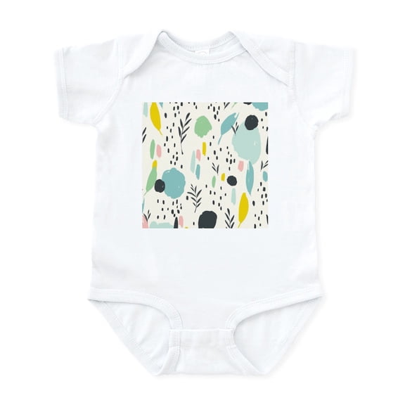 CafePress - Abstract Colorful Flowers Pattern Body Suit - Baby Light Bodysuit, Size Newborn - 24 Months