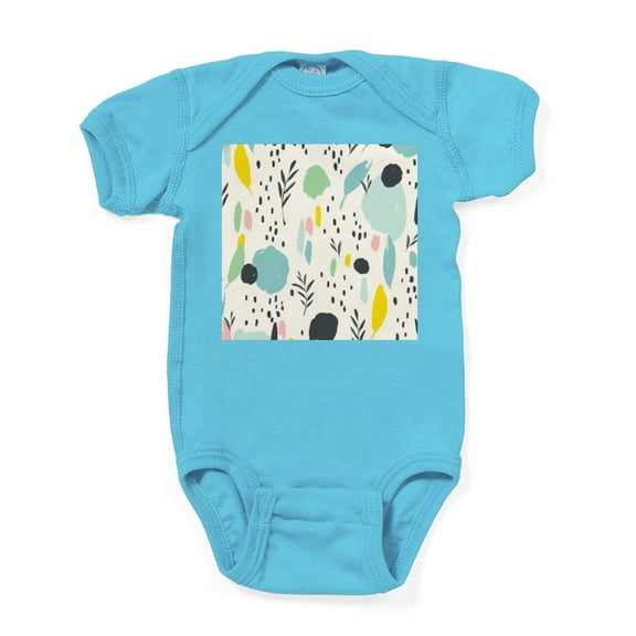 CafePress - Abstract Colorful Flowers Pattern Body Suit - Cute Infant Bodysuit Baby Romper - Size Newborn - 24 Months