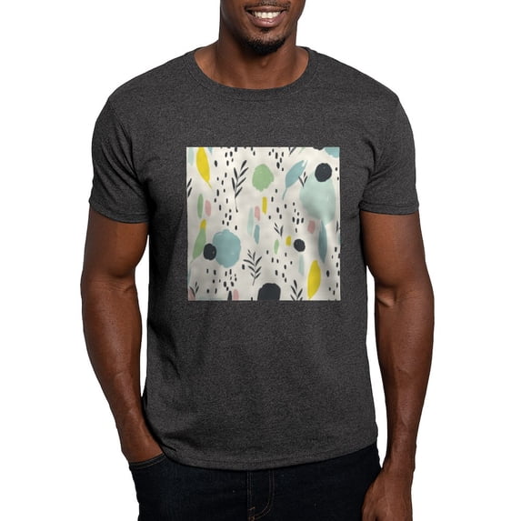 CafePress - Abstract Colorful Flowers Pattern T Shirt - Men's Classic Graphic Cotton T-Shirt