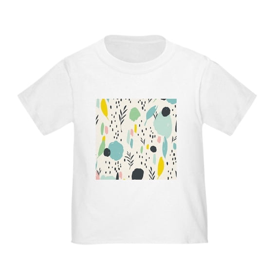 CafePress - Abstract Colorful Flowers Pattern T Shirt - Cute Toddler T-Shirt, 100% Cotton