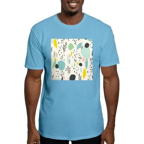 CafePress - Abstract Colorful Flowers Pattern T Shirt - Fitted T-Shirt, Vintage Fit Soft Cotton Tee