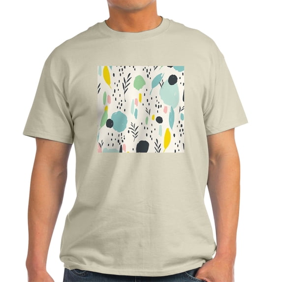 CafePress - Abstract Colorful Flowers Pattern T Shirt - Light T-Shirt - CP
