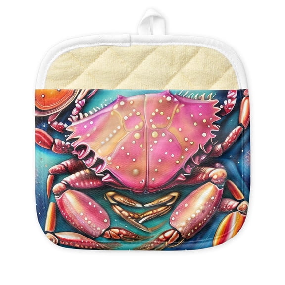CafePress - Abstract Crab - Pot Holder with Printed Design, 9"x9"